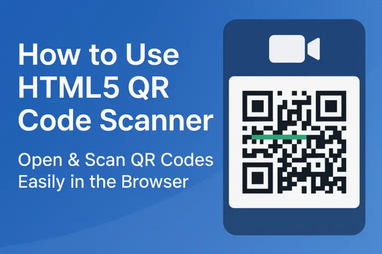 How to scan QR codes in browser JavaScript QR code reader Open QR code scanner online QR code scanner using HTML and JavaScript No app QR code scanning HTML5 QR Code Scanner