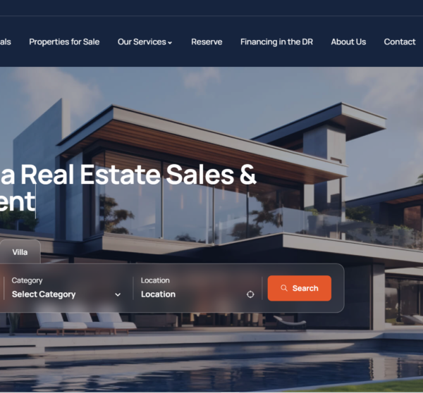 Real Estate Website Design Punta Cana Tropical Dreams Project