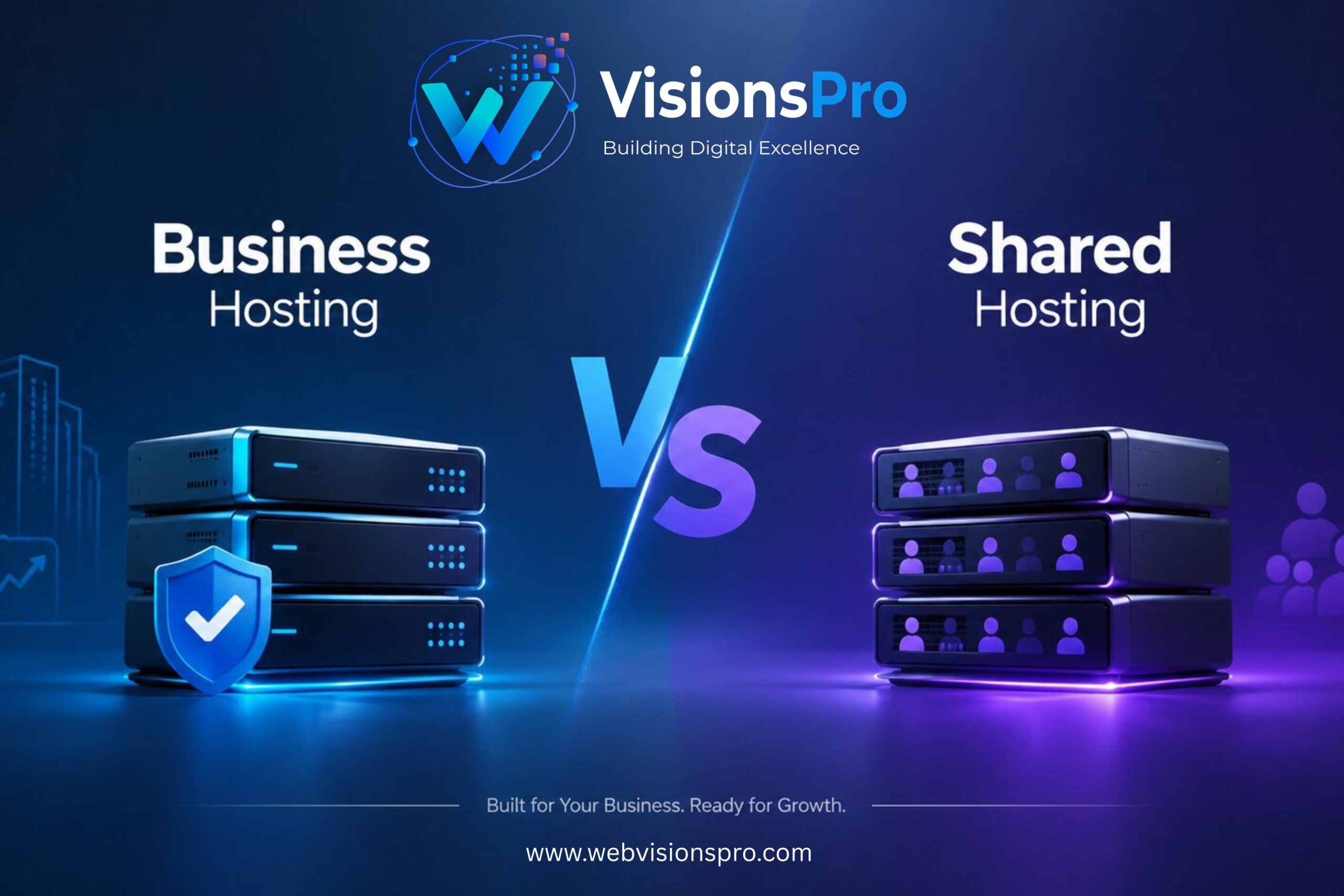 business hosting vs shared hosting comparison for small businesses